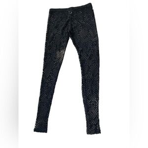 Romeo & Juliet Couture Black Mesh Skinny Pants
